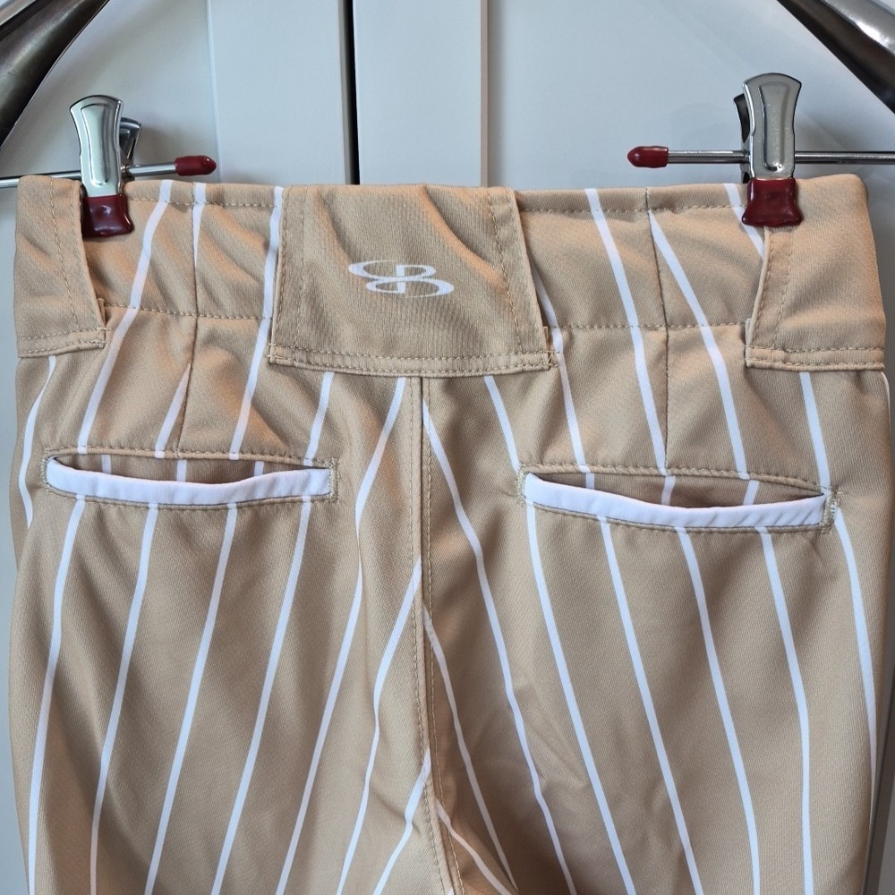 Nwot Boombah Gold W/ White Strips Softball Pants Sz 24 - Picture 3 of 6
